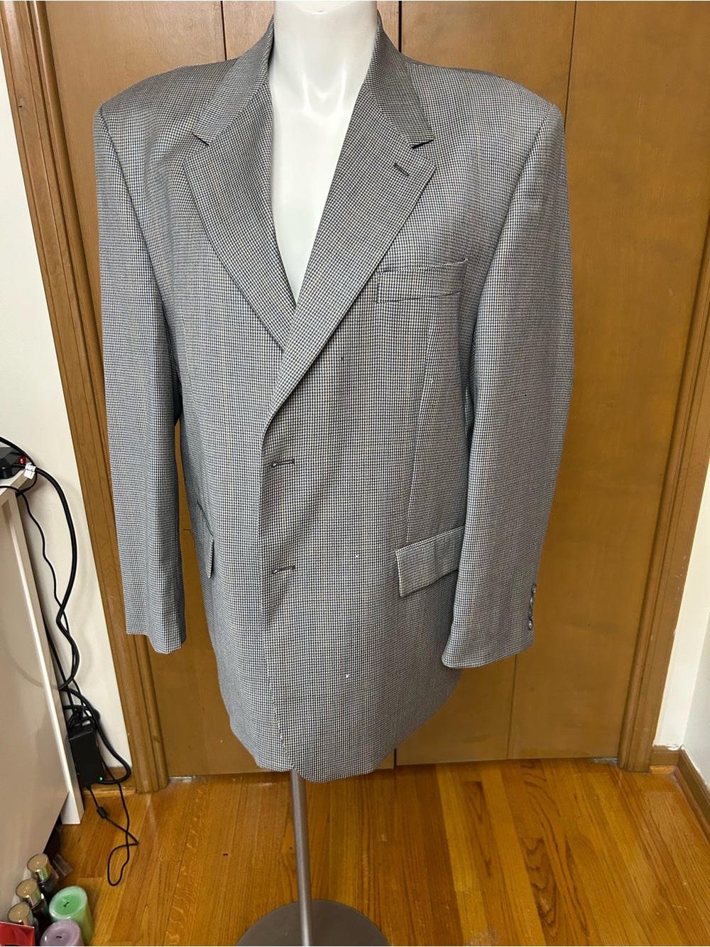 Izod Gray Micro-Check Men's Sport Coat